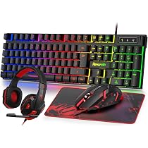 QWERTZ, set di mouse wireless con tastiera a 104 tasti, tastiera con tastierino numerico, radio da 2,4 GHz con ricevitore USB, mouse ottico da 1400 DPI, plug and play per Windows PC QWERTZ, set di mouse wireless con tastiera a 104 tasti, tastiera con tastierino numerico, radio da 2,4 GHz con ricevitore USB, mouse ottico da 1400 DPI, plug and play per Windows PC