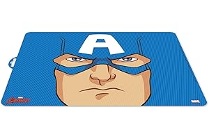 ALMACENESADAN 0403, Tovaglietta singola Character Capitan America; Dimensioni 43 x 29 cm; Prodotto in plastica riutilizzabile; Senza BPA.