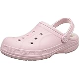 fuzzy pink crocs