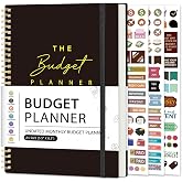 Budget Planner, Undated 12-Month Financial Organizer with Expense Tracker | accounting book for monthly bills, income and exp
