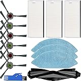 QAQGEAR Kit di Accessori di Ricambio per Ecovacs Deebot ozmo U2 DGN22 U2 PRO Robot aspirapolvere, 1 Spazzola Principale, 6 sp