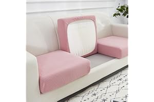 WEJOY Sofa Sitzkissenbezug, Stretch Sitzkissenschutz, Elastischer Kissenbezüge, Husse Überzug Bezug Für Sofa Sitzkissen, rutschfest Stoff Tartan