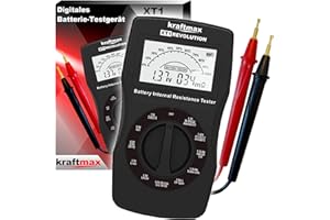 kraftmax Profi Batterietester XT1 Revolution V2 Akku Batterie Tester der neusten Generation - Testgerät inkl. Innenwiderstand Test