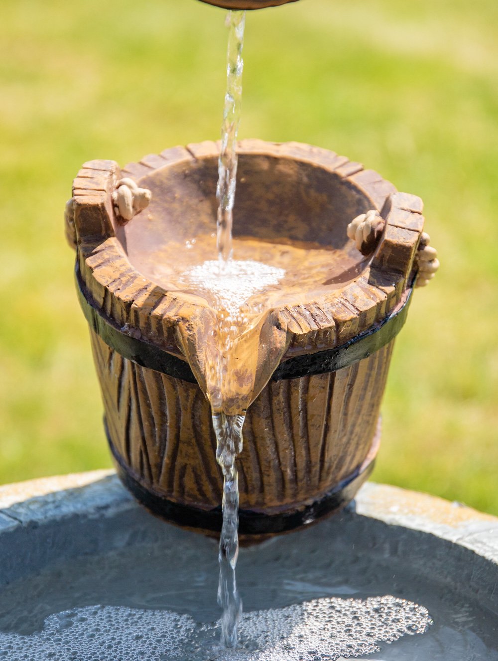 74cm Solar Powered Wishing Well Water Feature by Solaray