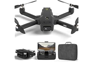 KARUISRC K600 Drone con Cámara 1080P, Cámara Ajustable Motorizada 90°, Hover Automático, Despegue/Aterrizaje con Una Tecla, Dron Plegable FPV con Motor sin Escobillas, Apto para Adultos y Principiantes