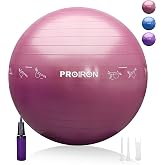 PROIRON Pelota Pilates,Antiestallido,Extra Gruesa,Antideslizante,55/65/75cm | capacidad de 500 kg, material ecol&oacute;gico, incluy