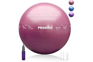‎PROIRON PROIRON Gymnastikball Pezziball Sitzball Trainingsball Fitnessball & Balance für Core-Training mit Pumpe Anti Burst Pilates Ball Robuster für Erwachsene Büro Pezzibälle Gymnastikbälle