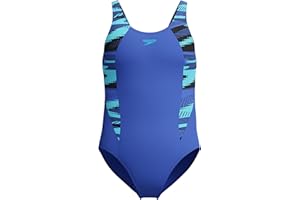 Speedo Costume da Bagno Splice Muscleback Hyperboom | Allenamento di Nuoto | Resistenza al Cloro | Asciugatura Rapida Costume da Bagno Bambine e Ragazze (Pacco da 1)