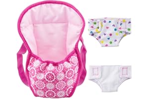 ZOEON ZWOOS Marsupio per Bambole e Pannolini per Bambole, Accessori per 18" Bambolotti (45 cm) (1)