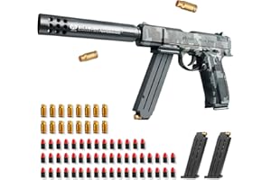 SiheToys Toy Guns with Soft Bullets, Pretend Plastic Toy Pistol for Kids, Education Foam Blaster Birthday Present for Outdoor Play 14+ Year Olds