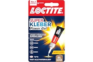 Loctite Superkleber Gel, extra starker & flexibler Sekundenkleber, stoß- & wasserresistentes Sekundenkleber Gel für z.B. Gummi, Leder, Holz, 1 x 3 g