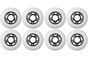 KSS extérieur Asphalt Formule 89 A Inline Skate Roues X8, HU-8089-4 x8, Blanc, 80 mm