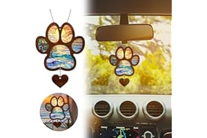 CEWIFO NEW Pet Memorial Suncatcher, Personalized Pet Memorial Suncatcher with Custom Dog Breed and Name, Loss Of Dog Sympathy Gift, Dog Remembrance Gift, Pet Memorial Ornament