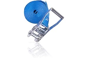 Sangle d'Arrimage à Cliquet en 1 Pièce Dolezych 4000 daN, Longueur 8 m - Bleue