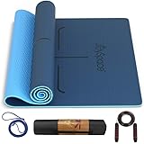 JOYSPACE Yogamatte Gymnastikmatte rutschfest aus Hochwertigen TPE Fitnessmatte Sportmatte für Yoga Pilates Fitness Übungen un