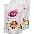 She Made Foods Crackers Biscuit - Pack of 2, Tangy Sundried Tomato & Basil Flavour, Vegan & Gluten-Free Snack, Healthy Baked Crackers, Tasty Gourmet Bites (150 grams each)