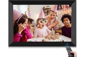 YENOCK Marco de Fotos Digital, 1280x800 Pantalla IPS de Alta resolución foto/música/1080p Video/Calendario/Reloj con Control Remoto, rotación automática con Tarjeta USB/SD, no WiFi, 8 Pulgadas Negro