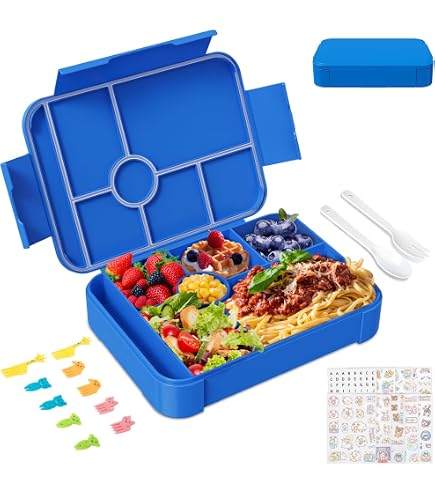 Kinsho Bento-Box Für Kinder – Mehrfach-Brotdose Aus Silikon, Blau