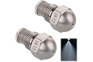 XCSJ XC SJ 2 Pcs 1/4 bsp Boquillas De Pulverización Diámetro Boquilla De Niebla De Atomización Fina Ino Inoxidable Fina Para Refrigeración, Limpieza, Riego De Jardines (Diámetro del agujero: 1.2 mm)