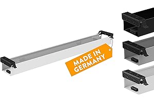 boho office® Kabelkanal Schreibtisch Kabelmanagement Kabelbox - beidseitig klappbare Kabelwanne inkl. Zubehör - Cable Organizer Desk Kabelmanagement durch Kabelschacht - Weiß 107 cm