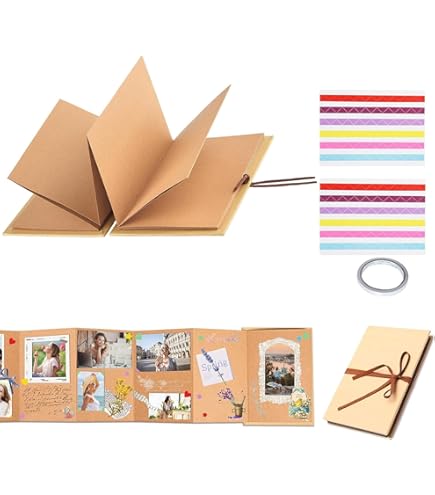 Leporello Schetsboek/ dummy/ sketch book, Fabriano Leporello - harmonicavouwen album - 40 witte bladzijden 260gr/m² zwarte kaft - 11.5x16.5cm
