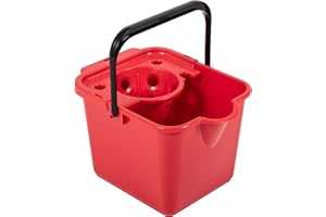 Addis Cubo y escurridor para fregona, Rojo, 27.5x35x24.5 cm