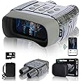 XGeek WiFi Night Vision Digital Goggles Scopes Binoculars for Adults Hunting - 2.4" LCD Screen 4X Zoom, HD Image & 960p Video from 300m/984ft in Darkness with 32G TF Card for Spy, Monitoring
