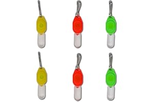 Minder Flashing Zip Lights - Easy to Attach Road Safety Lights for Bags, Coats etc - Perfect for Runners, Dog Walkers, Children etc (6 Pack (Random Selection))
