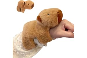 EnixwH Capybara Pulsera de chupito para niños, 19 cm de simulación Capybara, peluche de cerdo de agua, pulsera de peluche, pulsera de chismes para niños, pequeños recuerdos, regalos de cerdo de agua