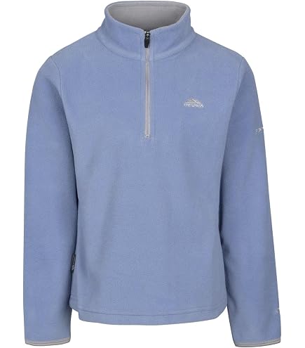 Maglione Trespass Bambina 1/2 Zip In Micro Pile Con Cappuccio - Nuovo Con Etichette