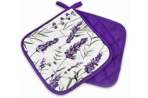 DELINDO LIFESTYLE Presina Kitchen, lavanda, lilla, 2 cucchiaini, classe PSA II fino a 250°C, resistente al calore, prodotto testato e certificato