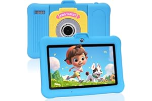 TABTIVI Tablet per bambini 7 pollici Android, 8(3+5) GB RAM, 64GB ROM(TF card 128 GB), Google GMS, App per Bambini Preinstallata, Kids space, WIFI, Custodia antiurto, blu