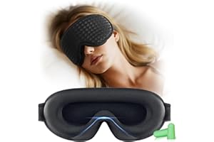 AOSUN Sleep Mask, Eye Mask, Zero Eye Pressure Sleeping Eye Mask- 100% Blackout 3D Sleep Masks for Men & Women- Eye Masks for Sleeping Suitable for Travel