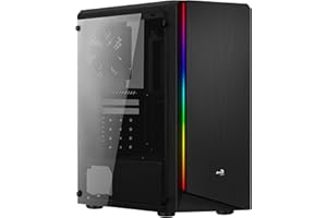 Aerocool RIFT, ATX-PC-Box, RGB 13 trybów, ściana boczna, wentylator 12 cm, czarny