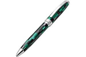 Xezo Stylo à bille à mécanisme de rotation Urbanite II, pointe moyenne. Couleur océan vert et noir avec placage chromé. Fabriqué à la main, édition limitée, numéroté