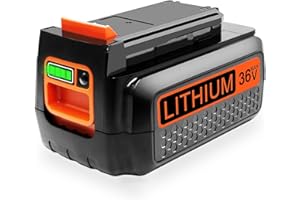 DTK 2500mAh 36V Li-ion Batteria di ricambio per Black & Decker Batteria 36V BL2536 LBX2040 LBXR36 BL20362 LBX1540 LBX2540 LBX36 LST540 LCS1240 BL2036-XJ LST136 con indicatore LED