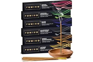 Rökelsestickor Fumino Fresh Handgjord Multipack Essentials Bundle 6 askar 84 st (90 g) – Masala Agarbatti joss-doft för avsla