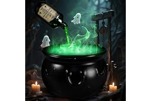 KENVORA Decorazioni Calderone Halloween Esterno con Fumo - Addobbi Halloween Casa Tavola Interno Giardino Horror con Bottiglia d'acqua Magica Galleggiante Calderone Della Strega, Regali per Bambini Regalini