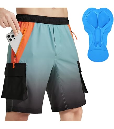 Short De Cyclisme Homme Avec Rembourrage Gel - Confortable, Respirant, Séchage Rapide - Pour VTT Et Route