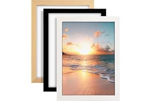 Cispree A4 Photo Frame,Cispree A4 Wooden Picture Frames with Plexiglass Clear Sheet,Large Poster/Documents Frame for Family/Christmas/Photo A4(21 * 29.7CM)-White
