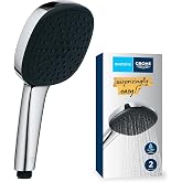 GROHE Vitalio Comfort 110 Hand Shower, 2 Flow (Rain & Jet), SmartSwitch, 110mm Square Shower Head, Drop Resistant Silicone Ha