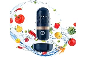 Sonhomay Obst- und Gemüsewaschmaschine Portable USB Wiederaufladbare Obstreinigungsmaschine für Obst, Gemüse und Fleisch