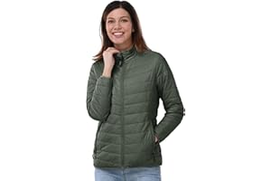 Outdoor Ventures Damen Steppjacke Leichte Warme Packbare Übergangsjacke Puffer Jacke für Frauen Gefüttert Weiche Steppmantel Quilted Coat für Freizeit Wandern Reisen Outdoor