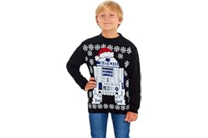 HSA Girls Kids Boys Children Unisex Christmas Xmas Knitted Novelty, Retro, Elf, Star Wars Football Jumper Sweater Christmas Xmas Exclusively to Ltd for Ages 2-14 Years