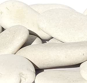 MGS SHOP Dekokies Zierkies Garten Kies Splitt - Farbe w&auml;hlbar (5 kg, cremewei&szlig; 60-120)