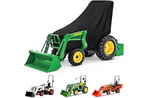 BETERNY Waterproof Compact Utility Tractors Cover, 210T Sun Rain Dust Snow Protection Mower Cover With Cotton Lining for Kubota, Mahindra, Bobcat, John Deere 2320 2520 2720 3120 3320 3520 3720 3203 4105
