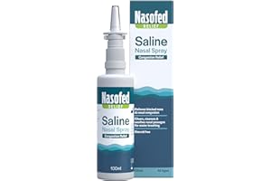 Nasofed Saline Nasal Spray. Isotonic Saline Solution. Effective and Gentle Relief from Nasal Congestion Caused by colds, sinusitis, hayfever and Allergies. 1 x 100 ml