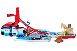 Paw Patrol – Camion Pat' PATROUILLEUR 2 en 1 True Metal avec Circuit, Véhicule et Accessoires Intégrés – – 6053406– Jouet Enfant 3 Ans et +