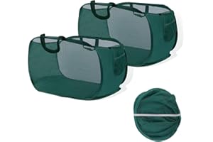 ZWQLZG 2 Stück Faltbarer Wäschekorb, 75L Pop up Wäschekorb Faltbar (36 x 36 x 58 cm) Wäschetonne Wäschekorbe klappbar mit Griff, Aufbewahrungskorb für Kinderzimmer Camping Und Reisen