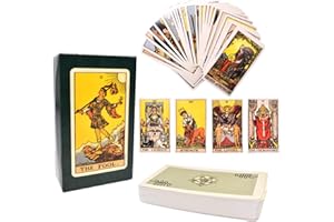 simyron Tarot Karten 78 Stück Radiant Rider Wait Tarot Tarot Zukunft Telling Spielkarten Set Tarot Karten Set Mit Bunten Box für Home Party für Familien Interaktion Anfänger